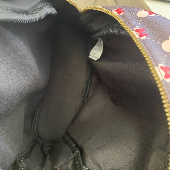 Disney Minnie Mouse Brown & Black Lattice Mini Backpack NWT - Picture 10 of 10